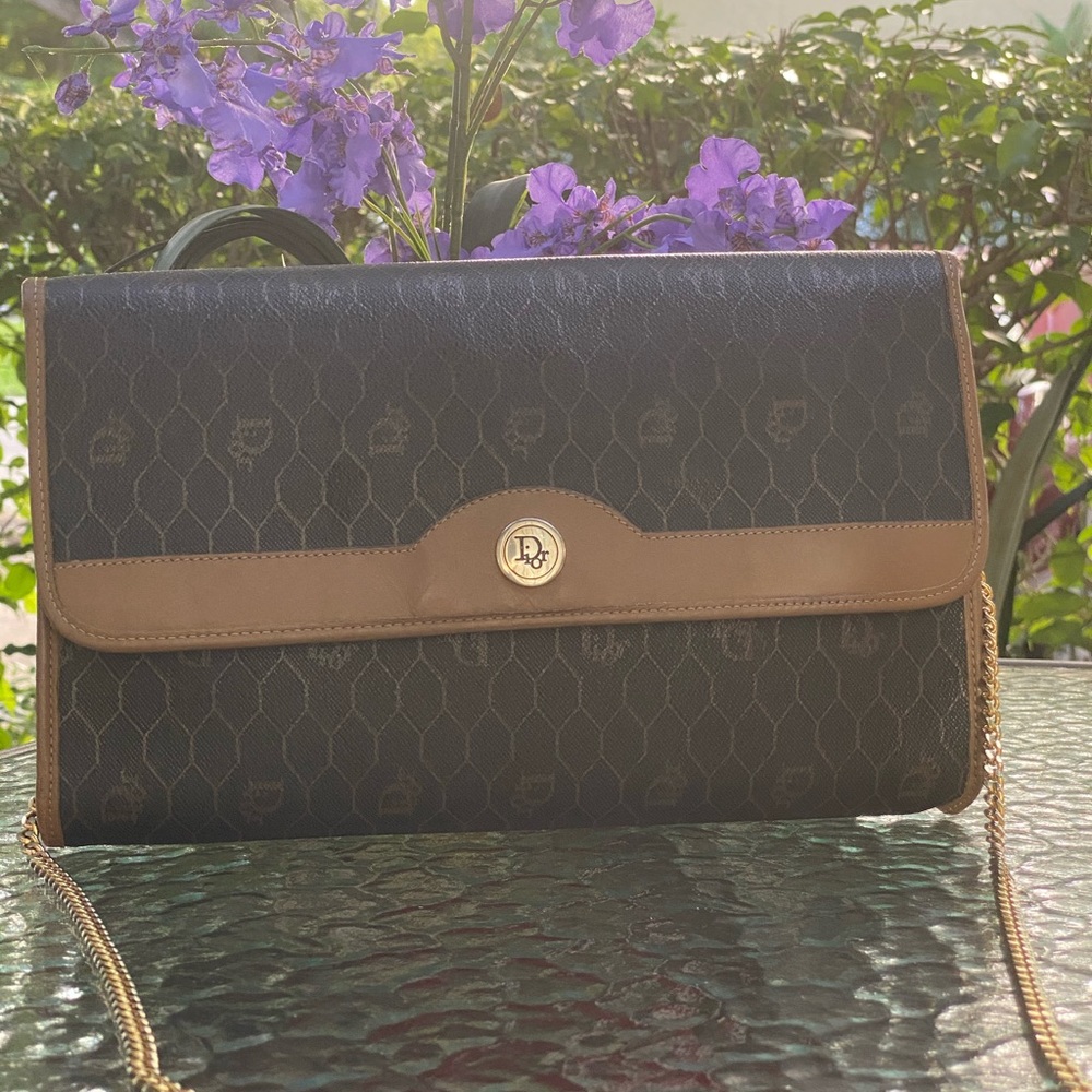 Christian Dior Brown Vintage Monogram Shoulder Bag - Picture 3 of 16
